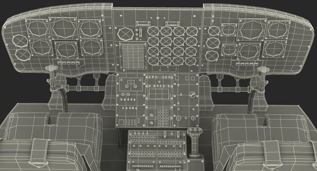 Heavy Helicopter Cockpit 3D model