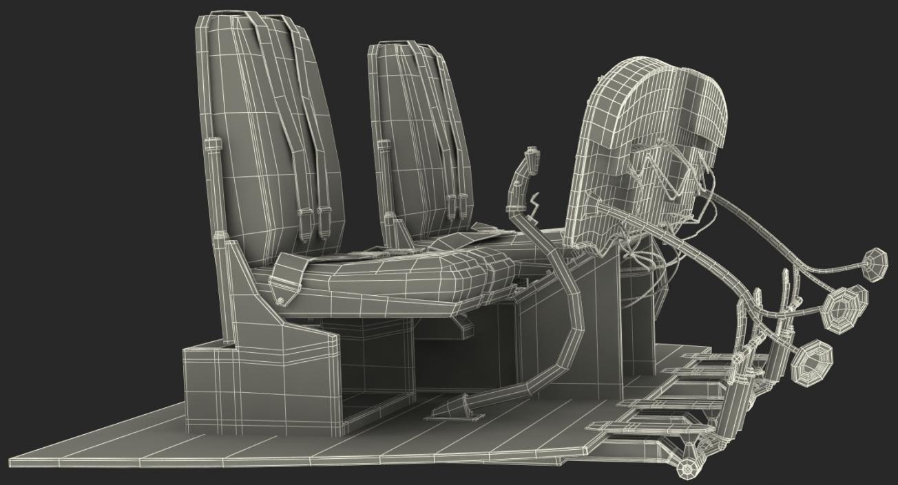 Heavy Helicopter Cockpit 3D model