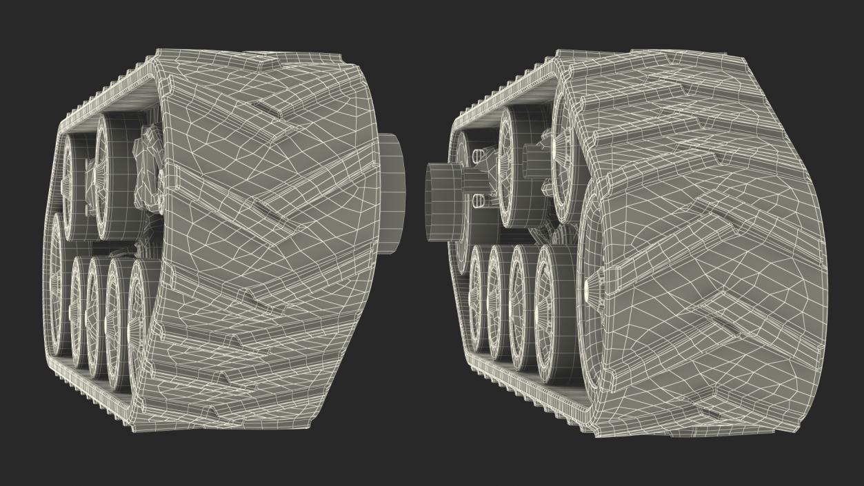 3D model Snowy Arctic Engine Track