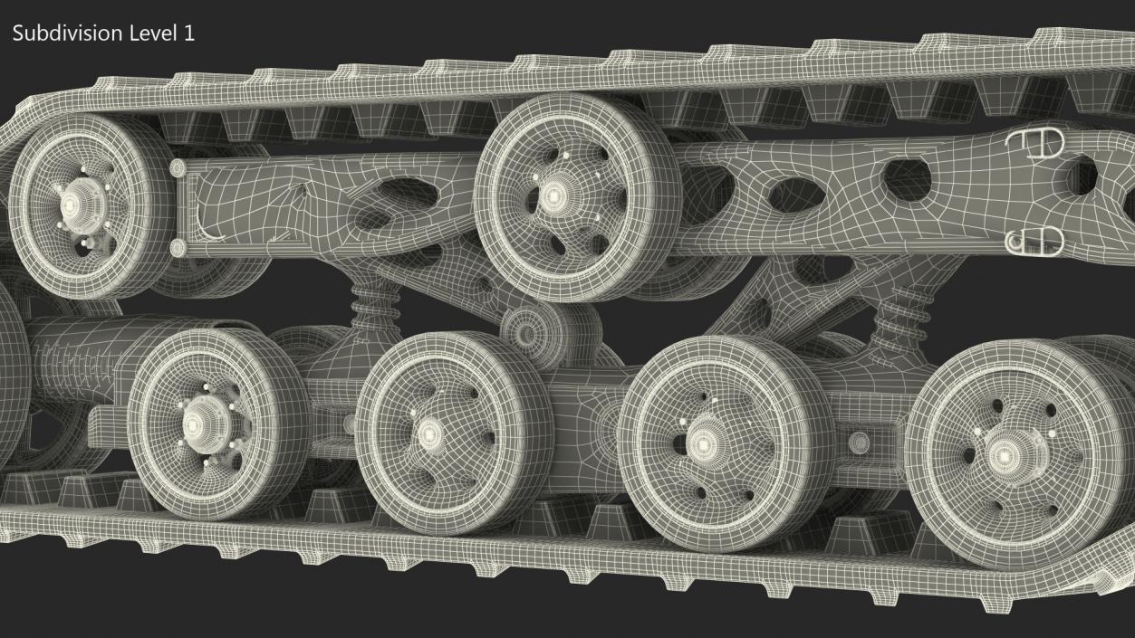 3D model Snowy Arctic Engine Track