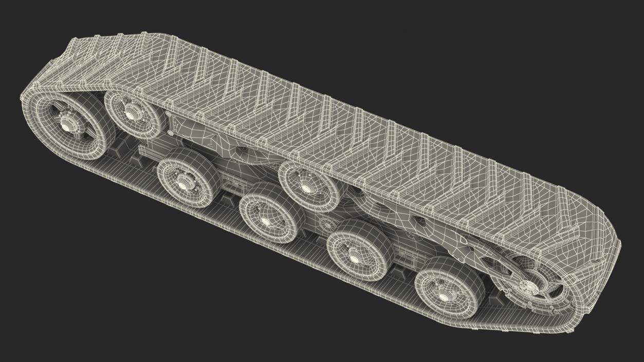 3D model Snowy Arctic Engine Track