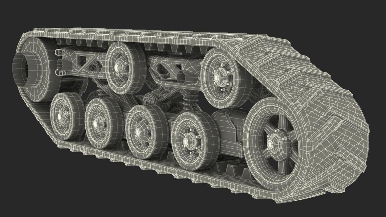 3D model Snowy Arctic Engine Track