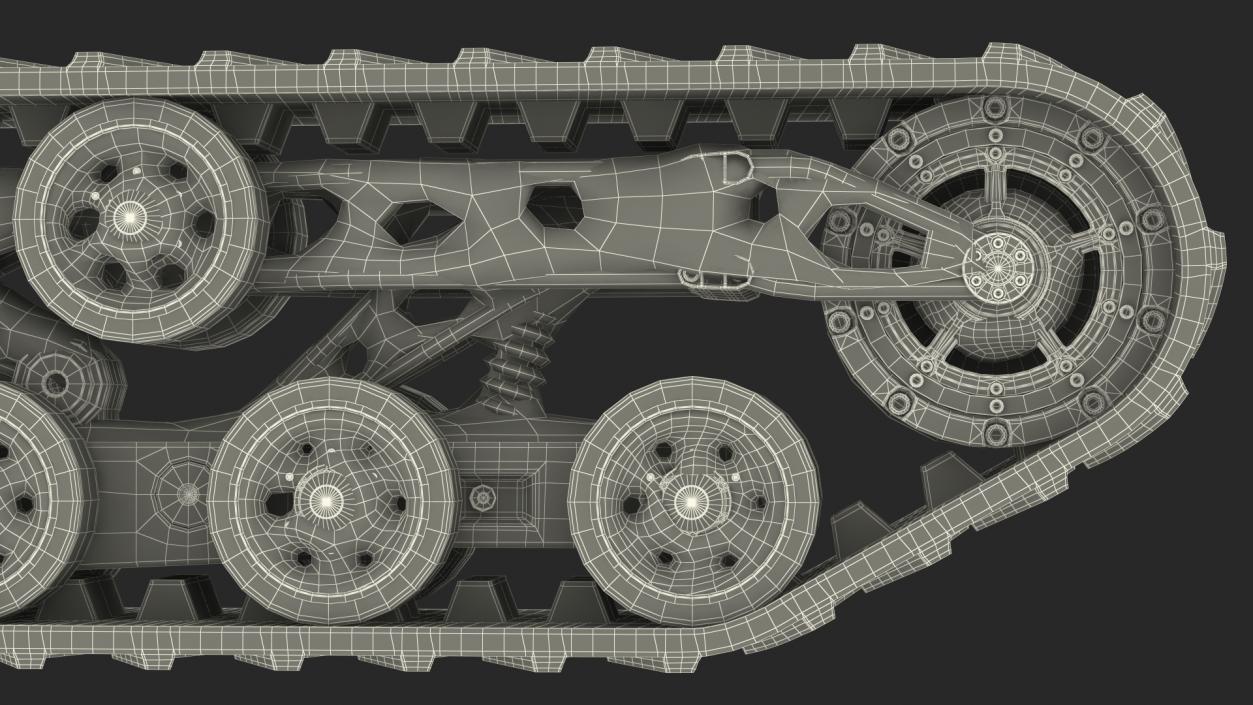 3D model Snowy Arctic Engine Track