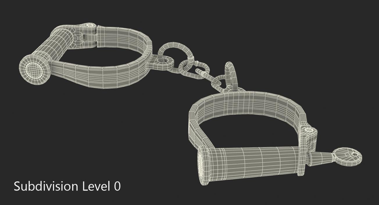 Old Hand Shackles 3D