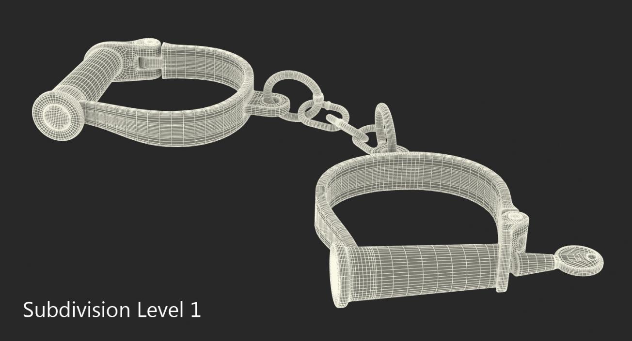 Old Hand Shackles 3D