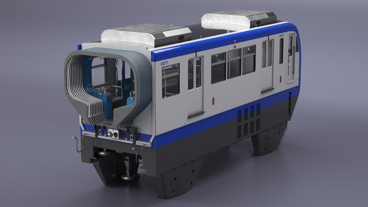 3D model Chongqing Monorail Train Head Car Rigged