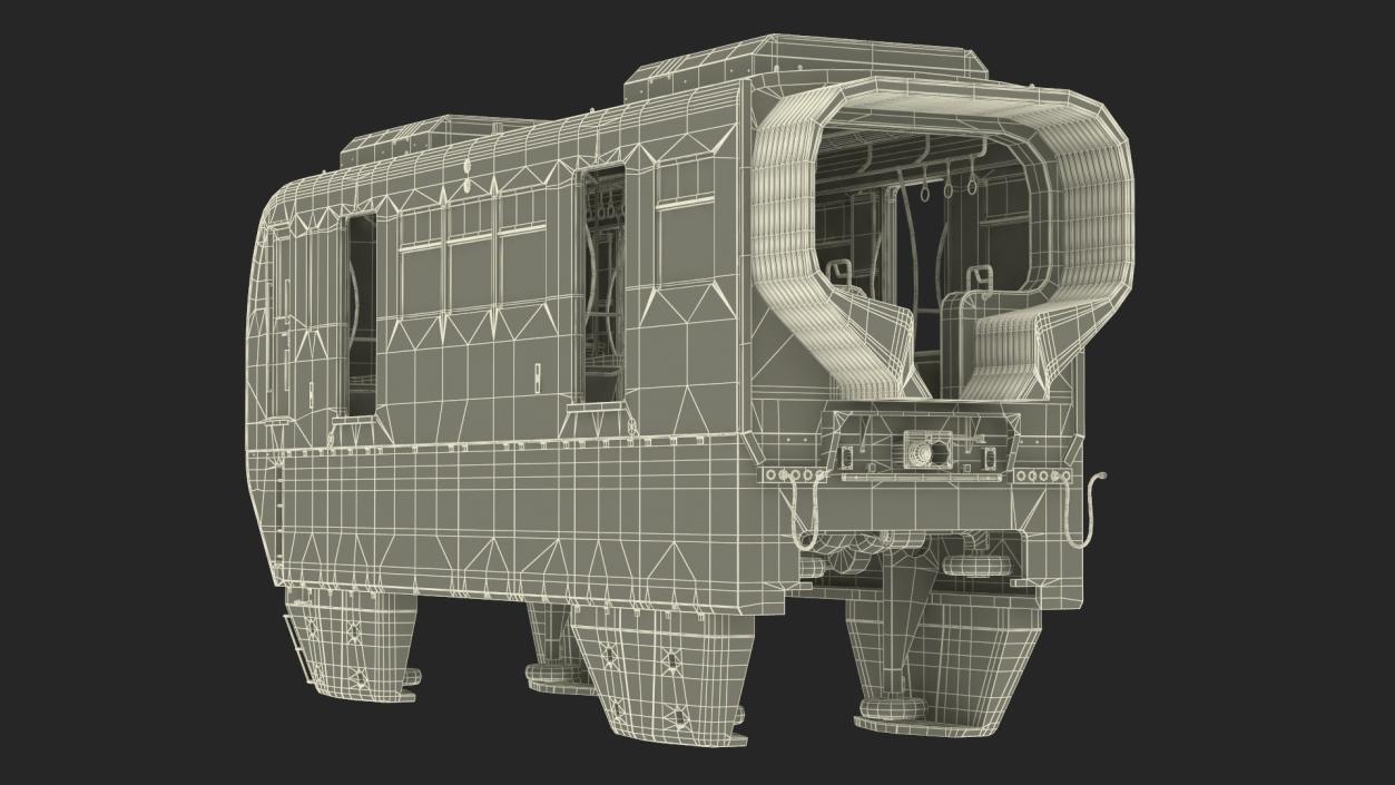 3D model Chongqing Monorail Train Head Car Rigged