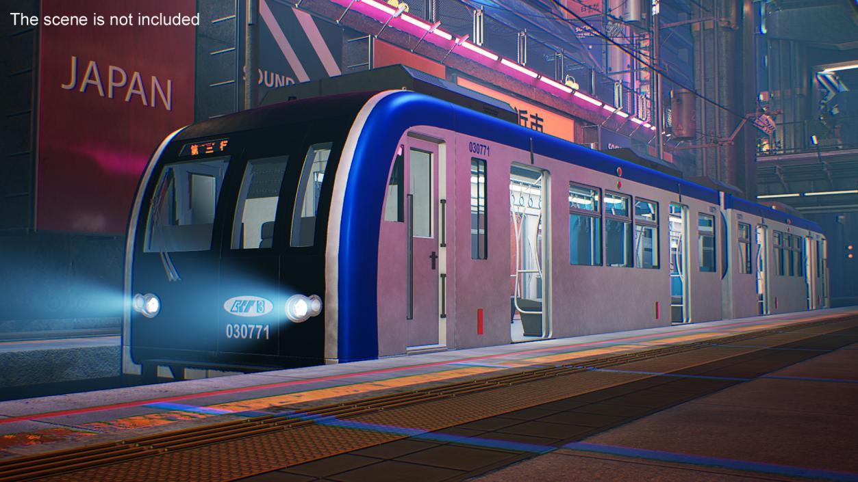 3D model Chongqing Monorail Train Head Car Rigged