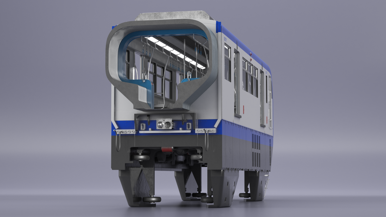 3D model Chongqing Monorail Train Head Car Rigged