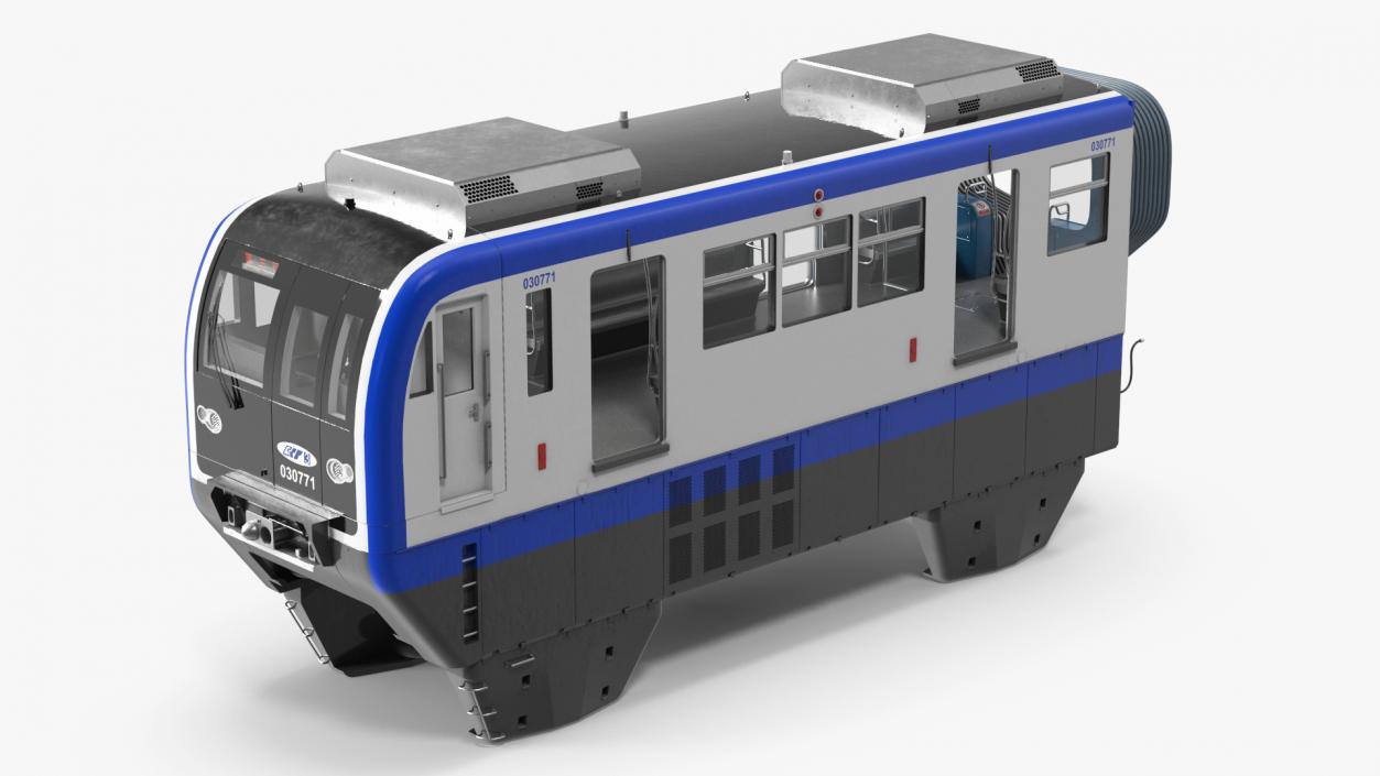 3D model Chongqing Monorail Train Head Car Rigged