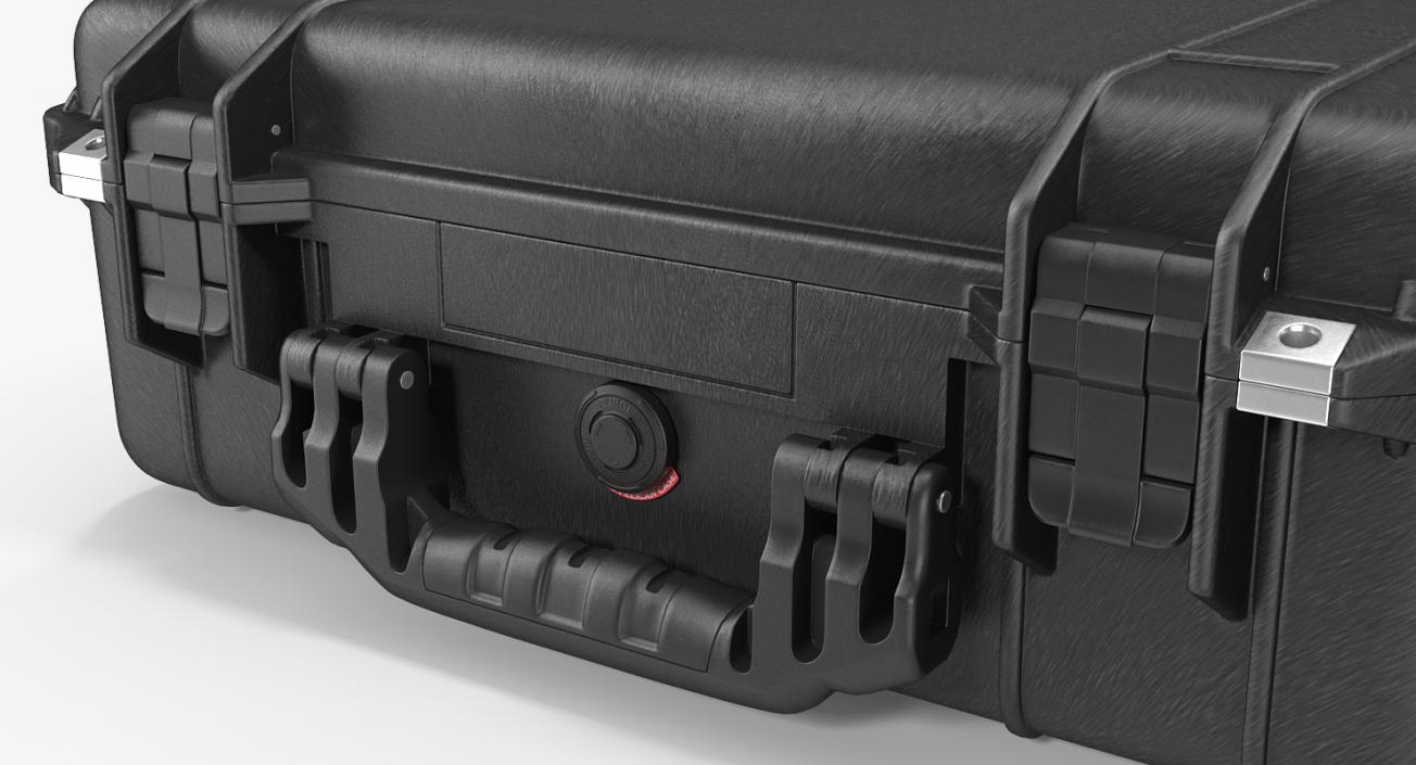 3D Black Pelican Case with Foam model