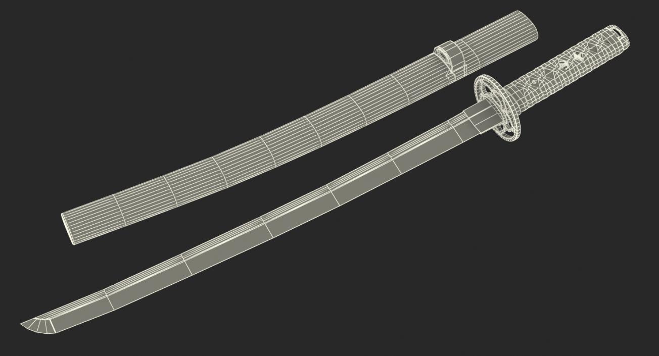 3D Medieval Japan Weapons Collection model