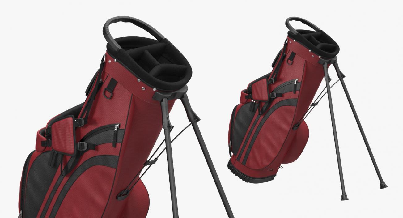 3D Golf Bag 2 with Clubs