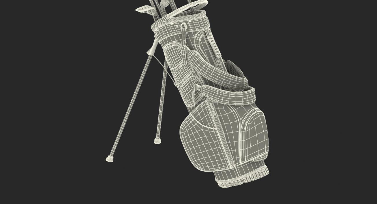 3D Golf Bag 2 with Clubs