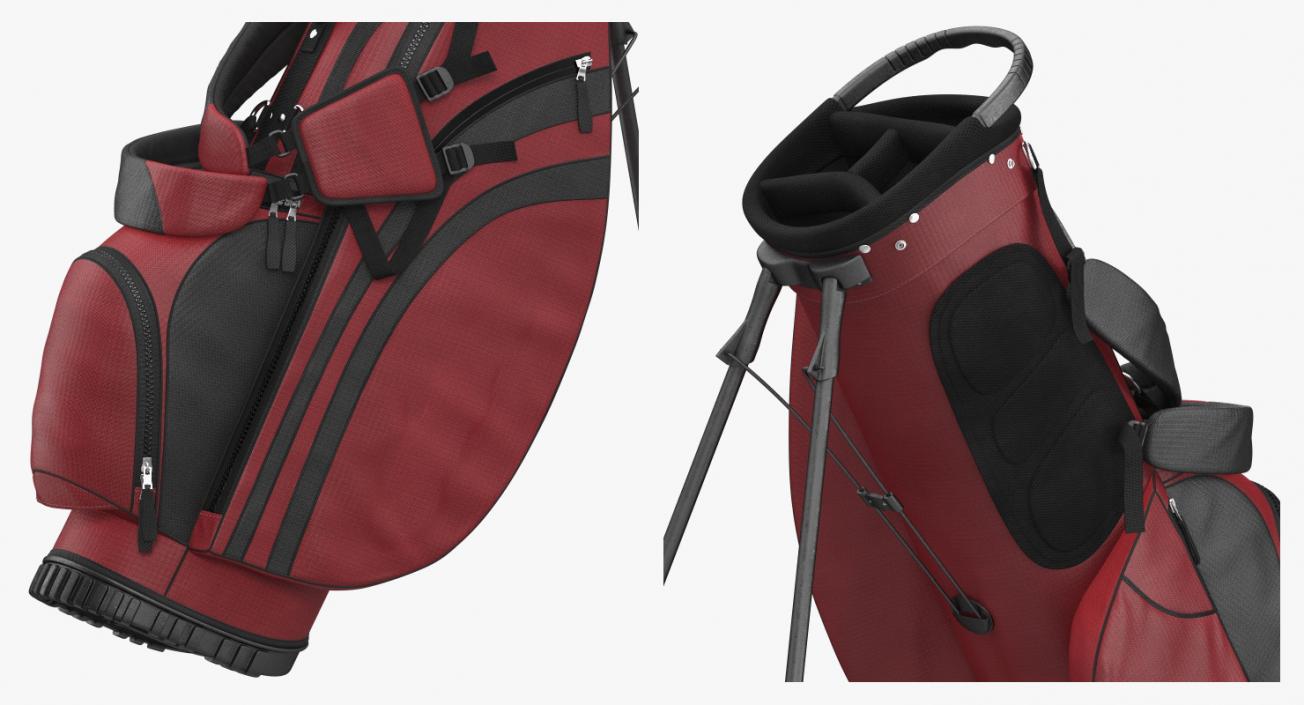 3D Golf Bag 2 with Clubs