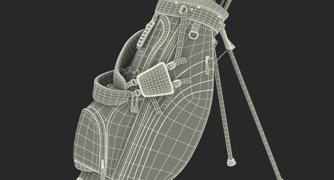 3D Golf Bag 2 with Clubs