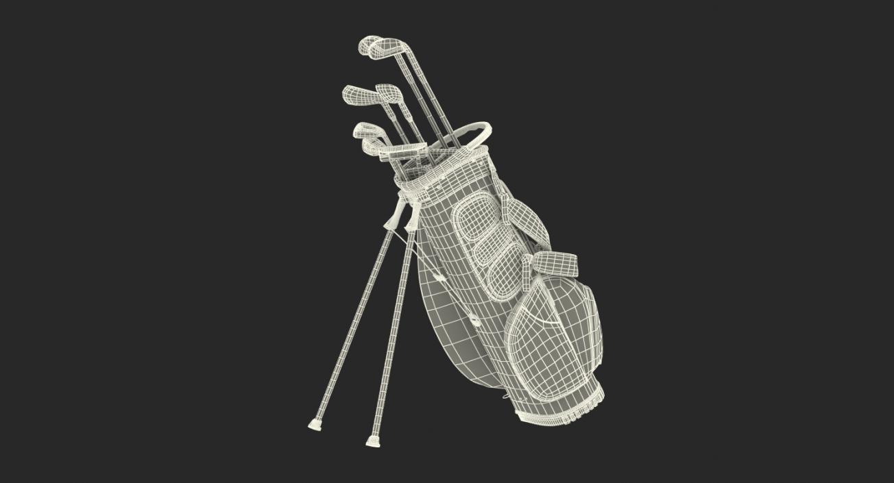 3D Golf Bag 2 with Clubs