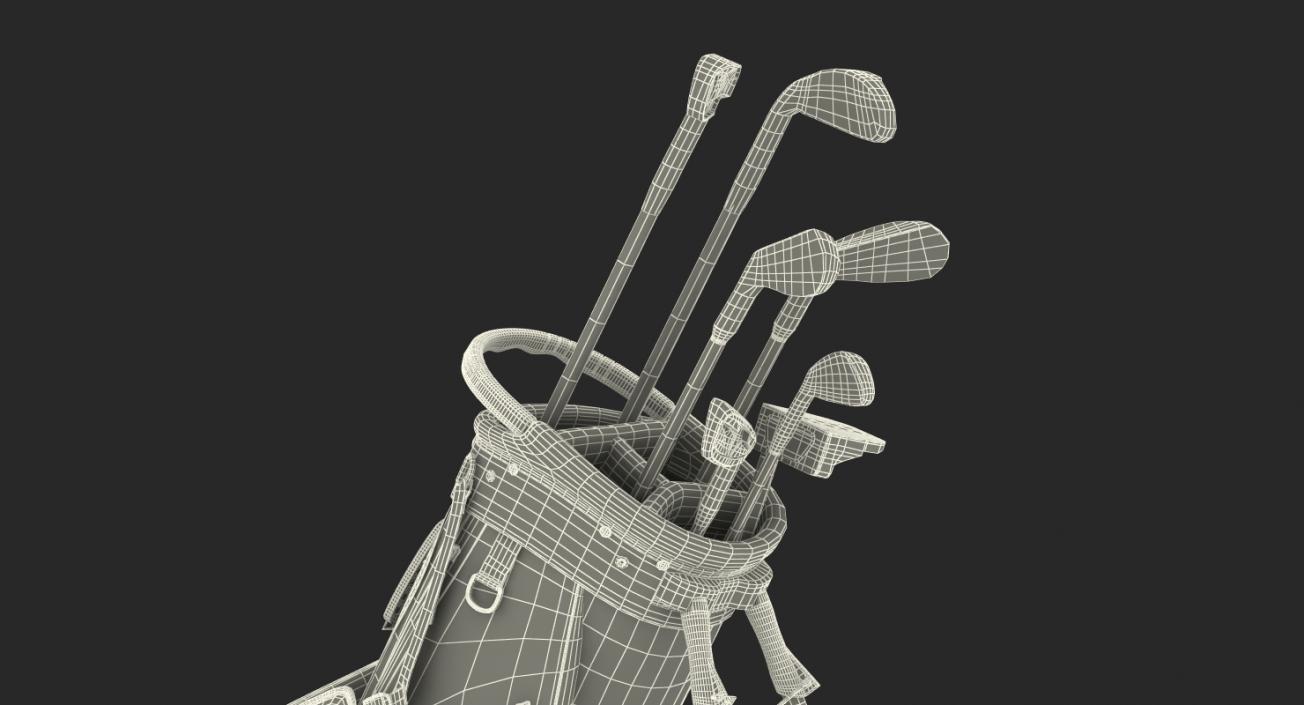 3D Golf Bag 2 with Clubs