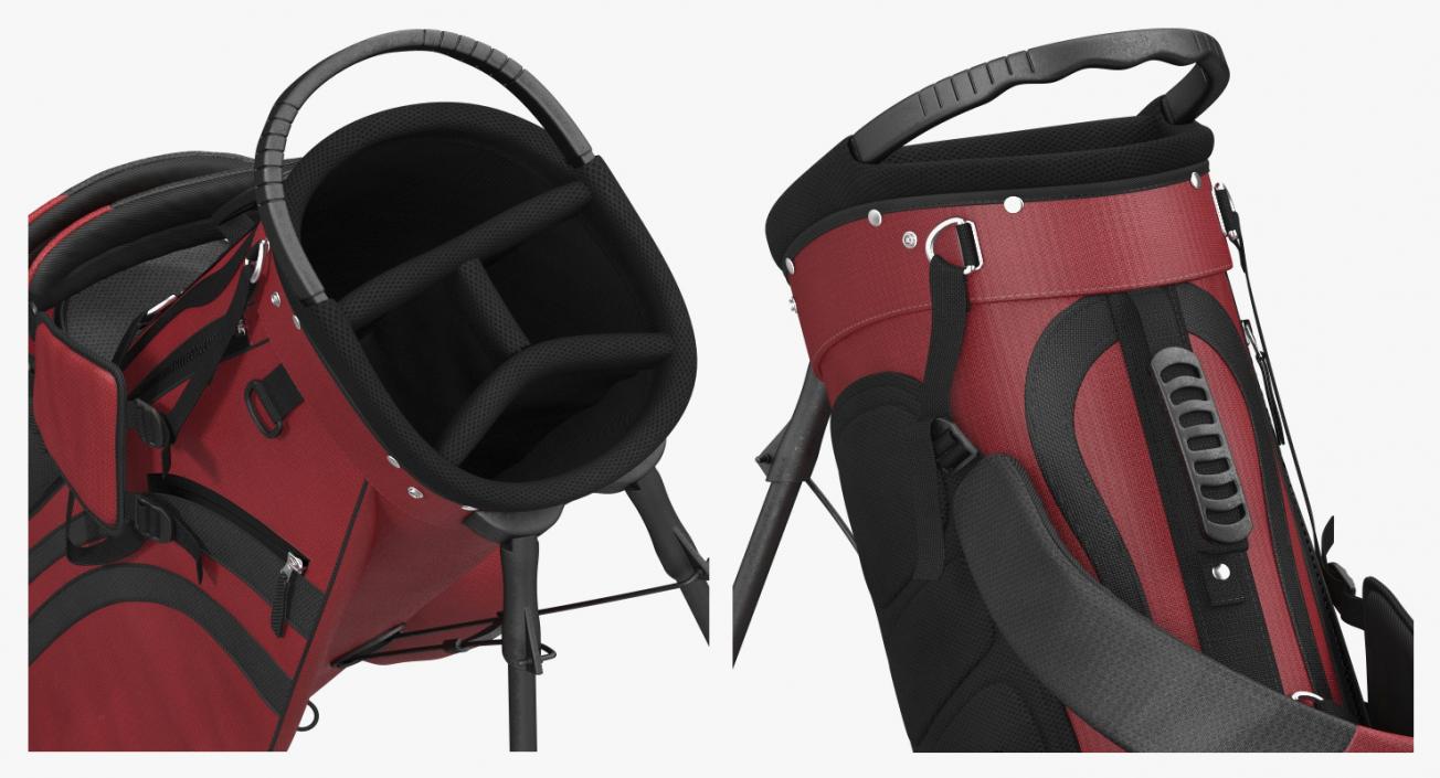 3D Golf Bag 2 with Clubs