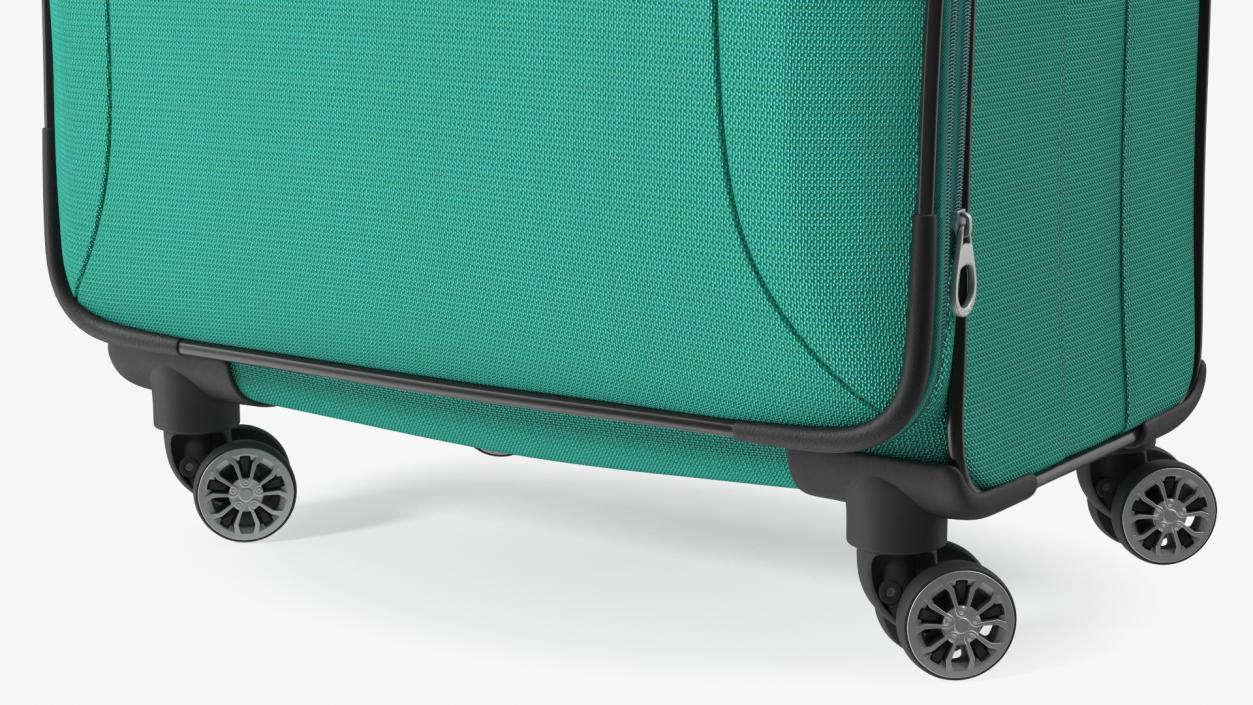 Softside Rolling Luggage Turquoise 3D model