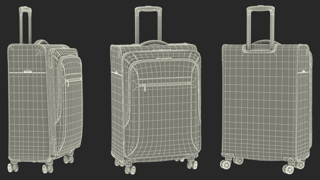 Softside Rolling Luggage Turquoise 3D model