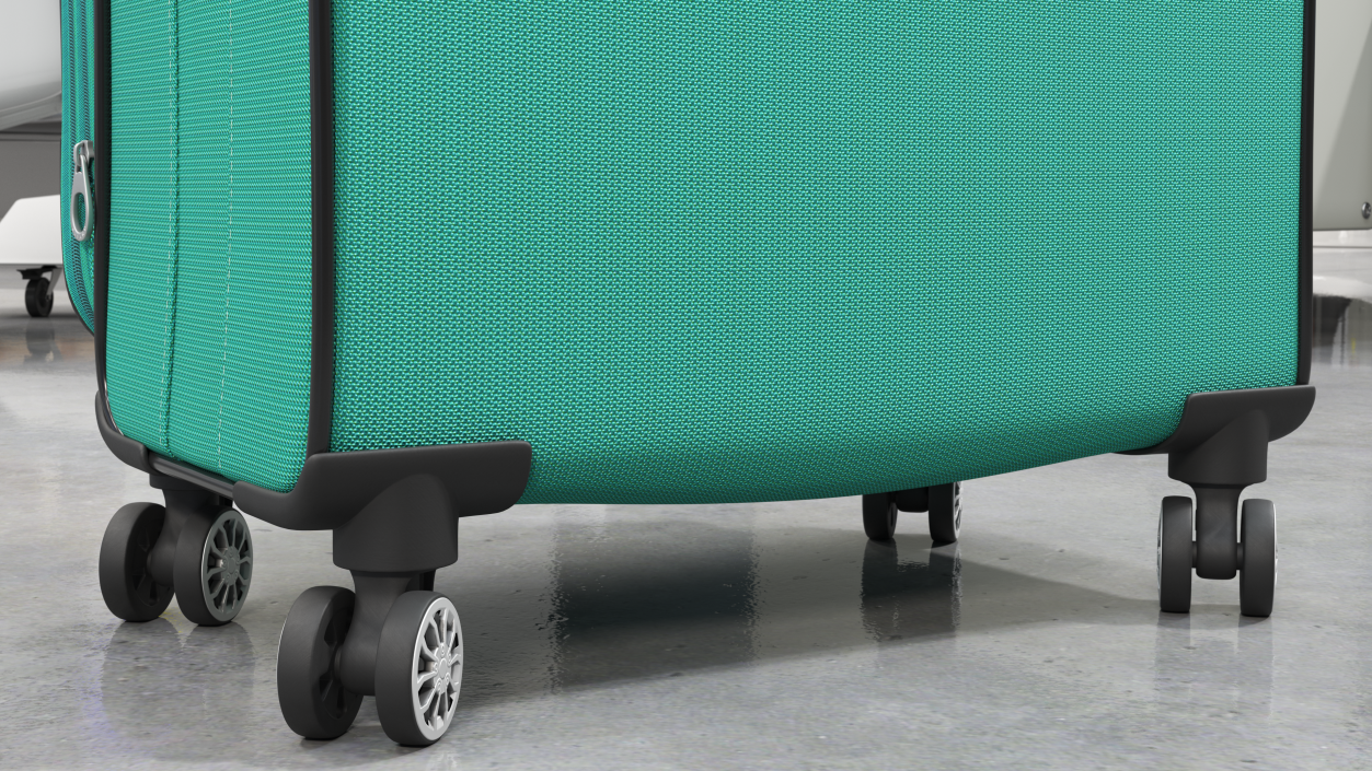 Softside Rolling Luggage Turquoise 3D model