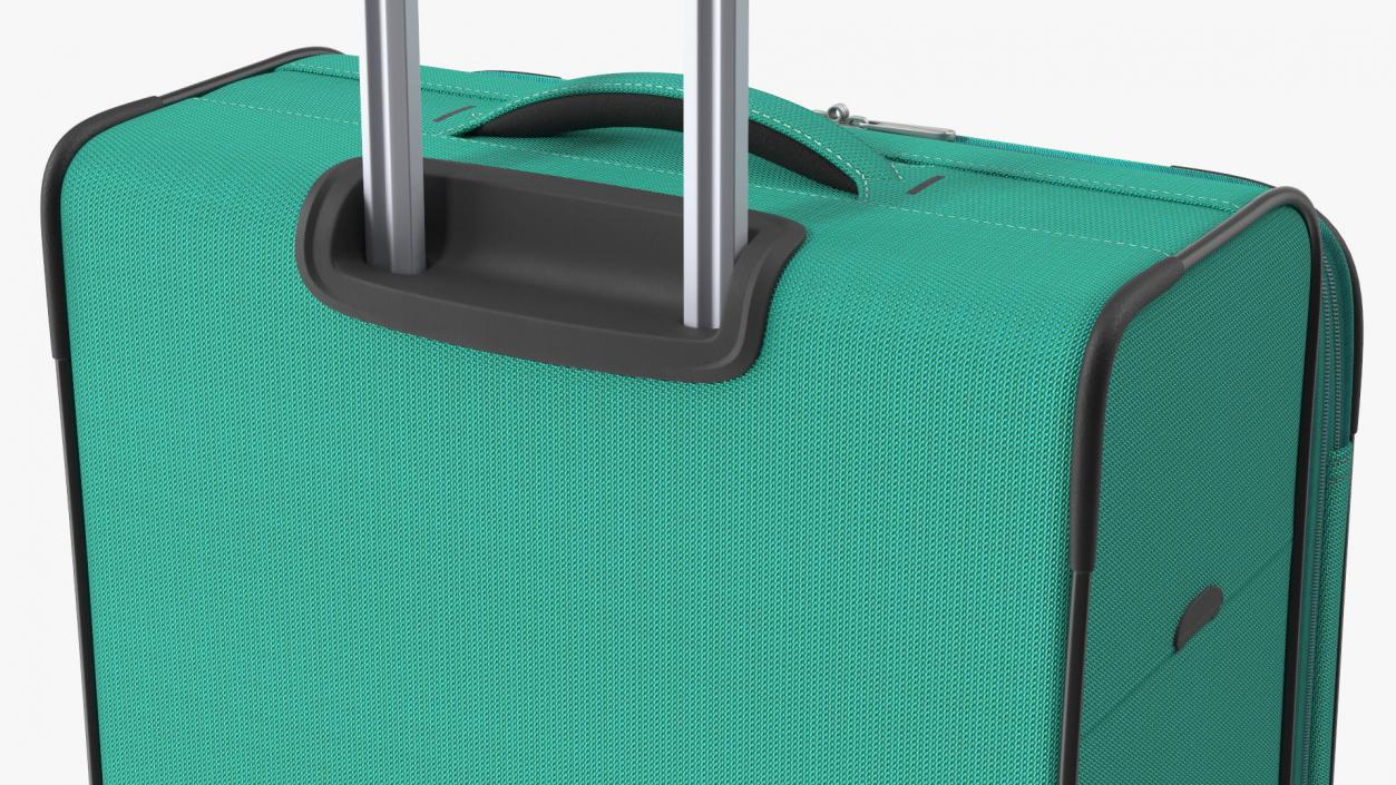 Softside Rolling Luggage Turquoise 3D model