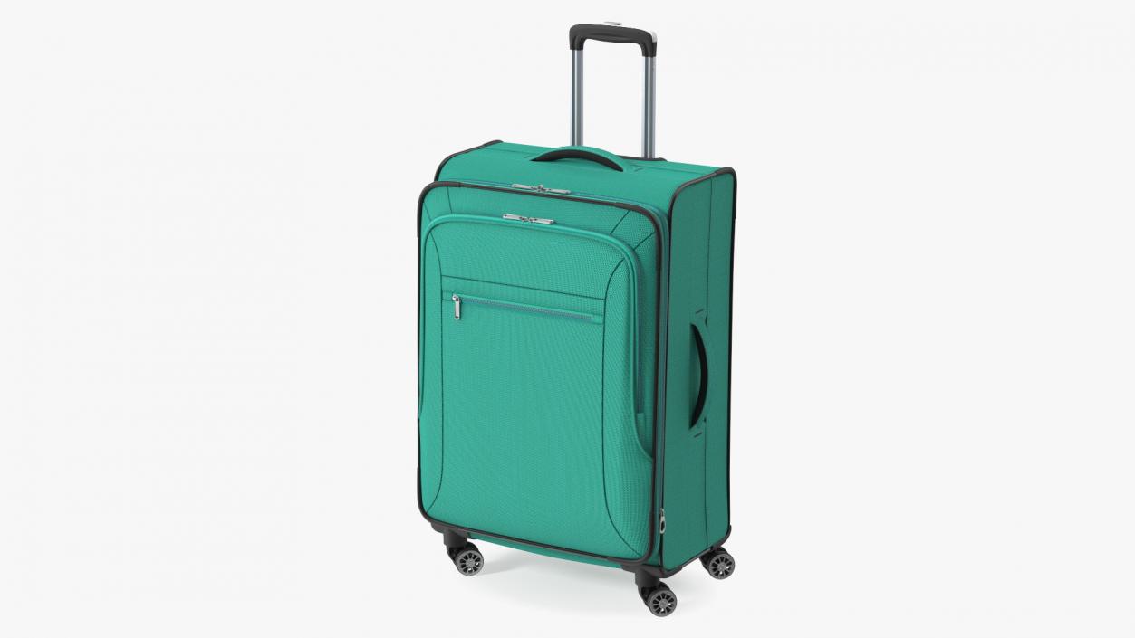 Softside Rolling Luggage Turquoise 3D model