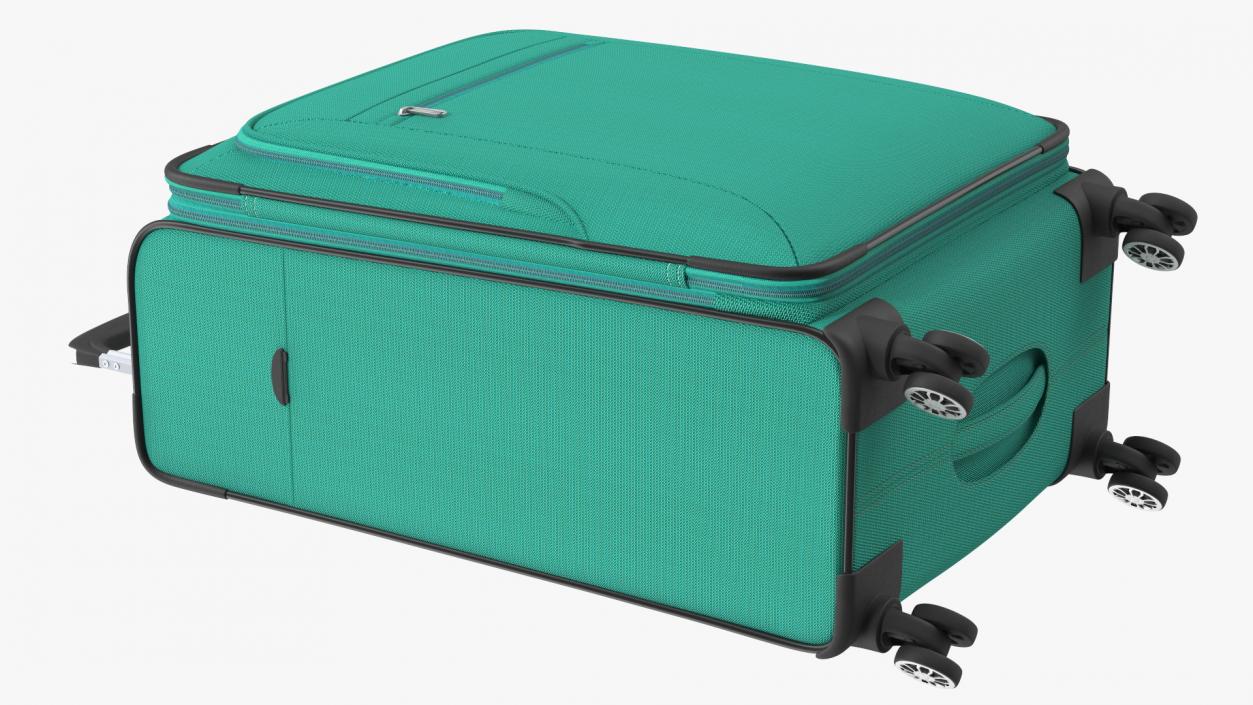 Softside Rolling Luggage Turquoise 3D model