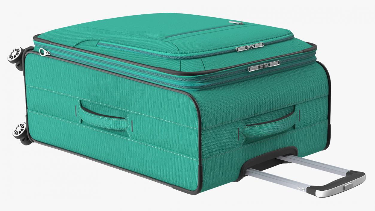 Softside Rolling Luggage Turquoise 3D model