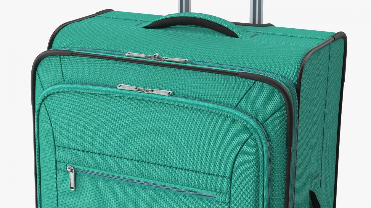 Softside Rolling Luggage Turquoise 3D model