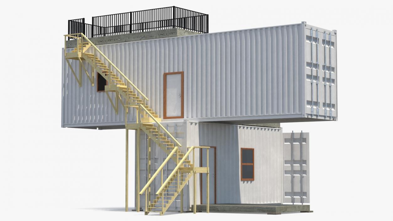 3D Shipping Container House Building model