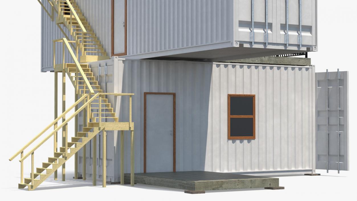 3D Shipping Container House Building model