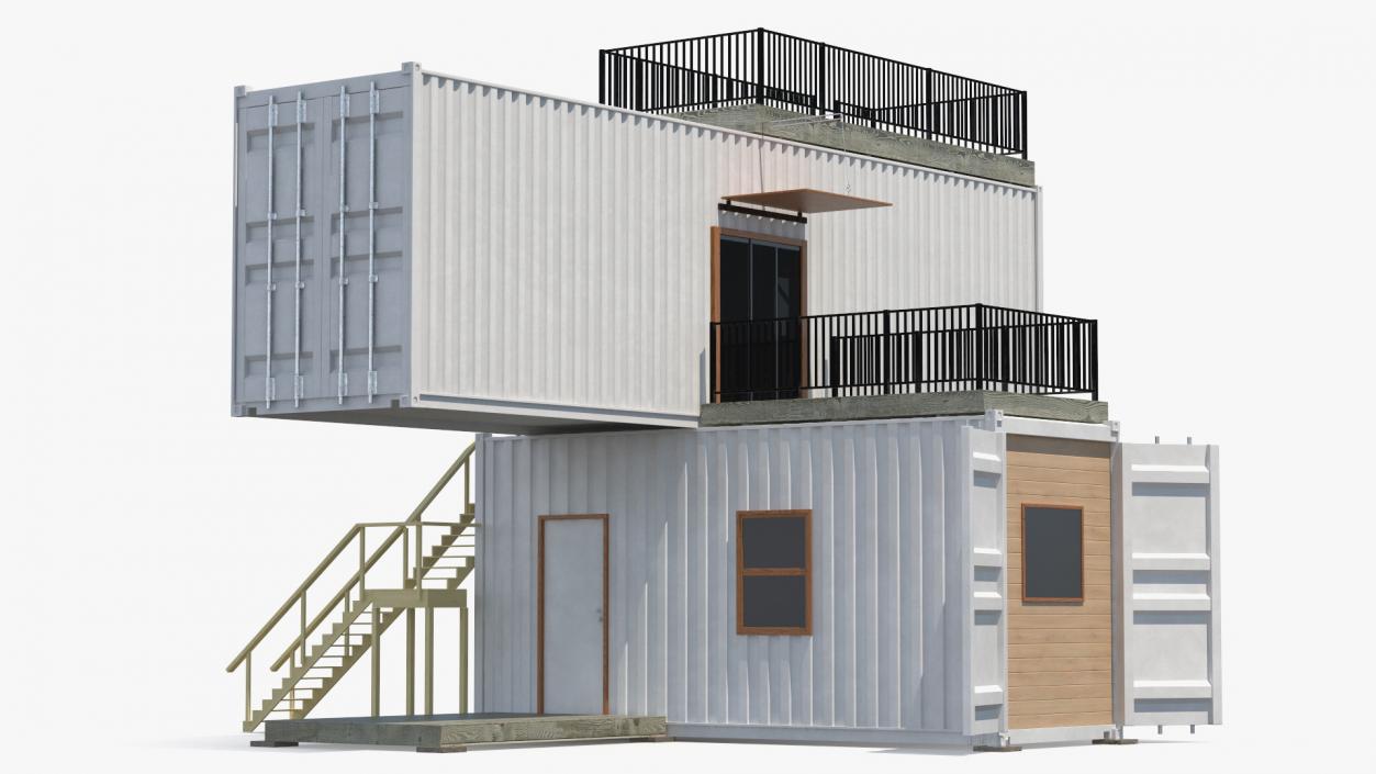 3D Shipping Container House Building model