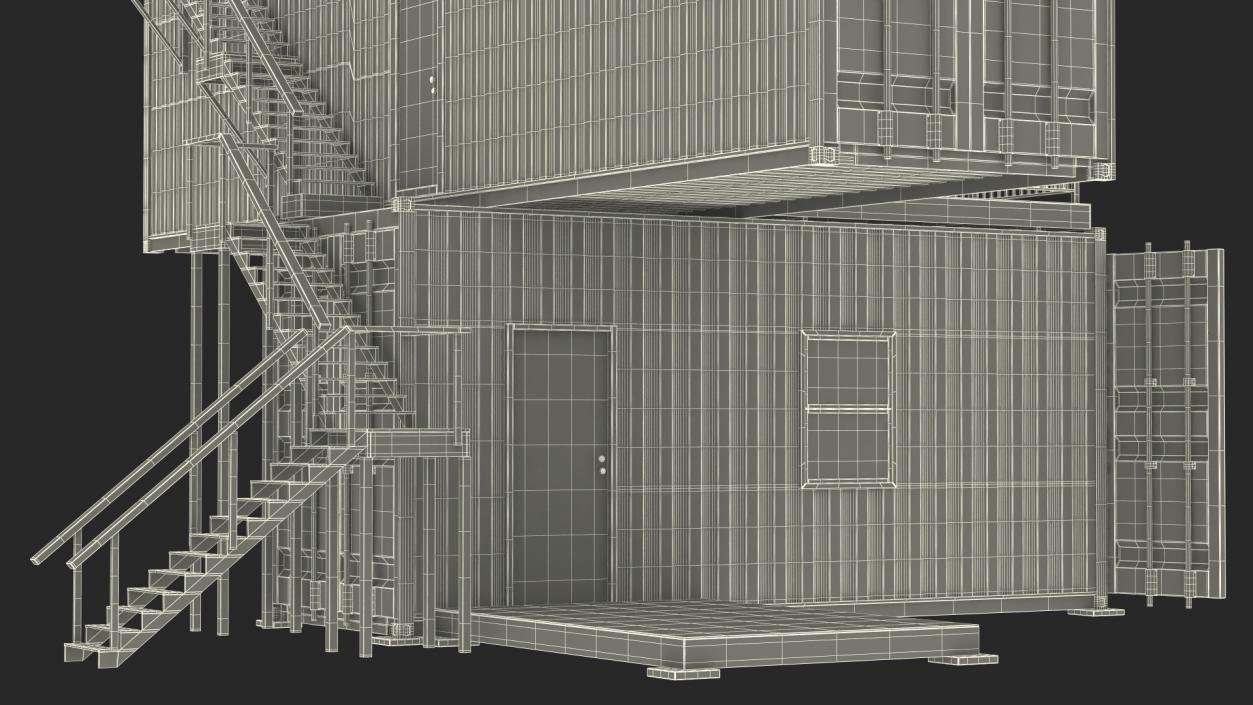 3D Shipping Container House Building model