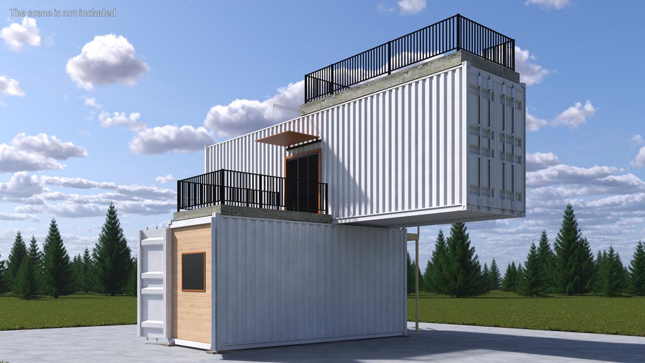 3D Shipping Container House Building model