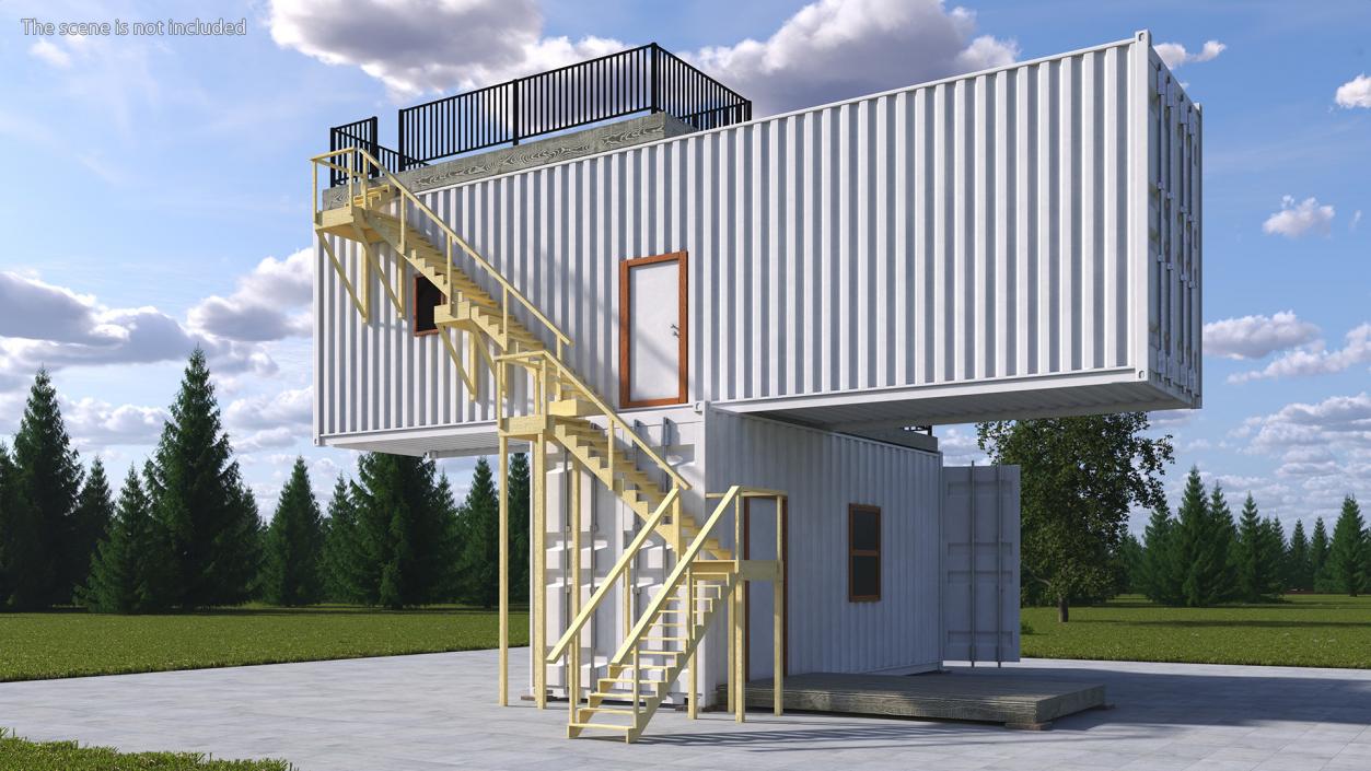 3D Shipping Container House Building model