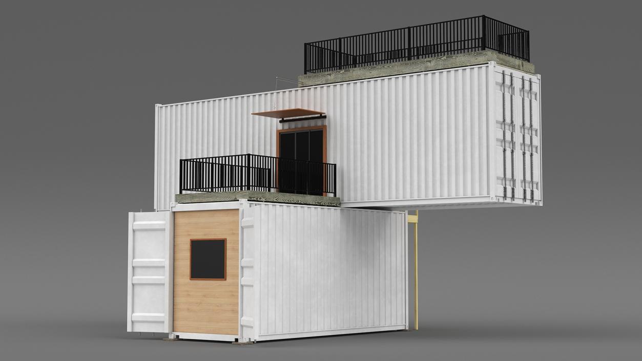 3D Shipping Container House Building model