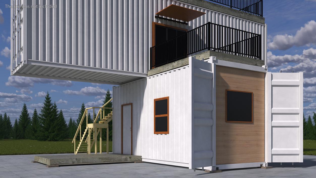 3D Shipping Container House Building model