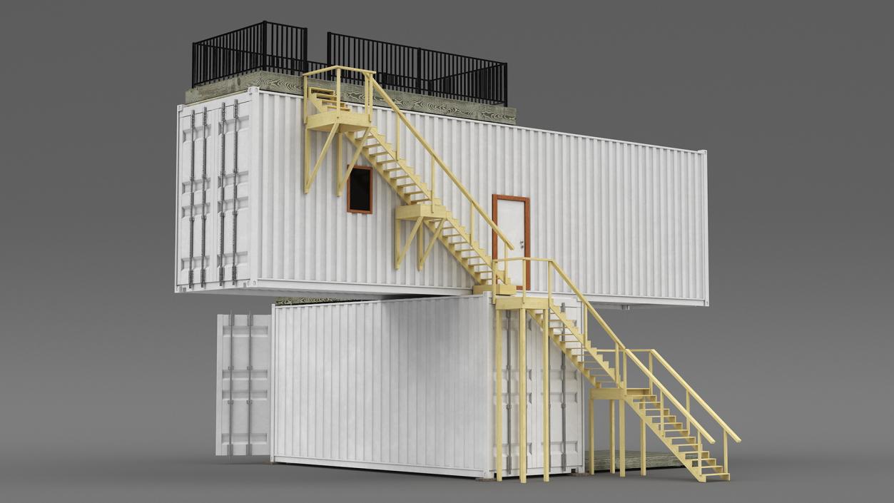 3D Shipping Container House Building model