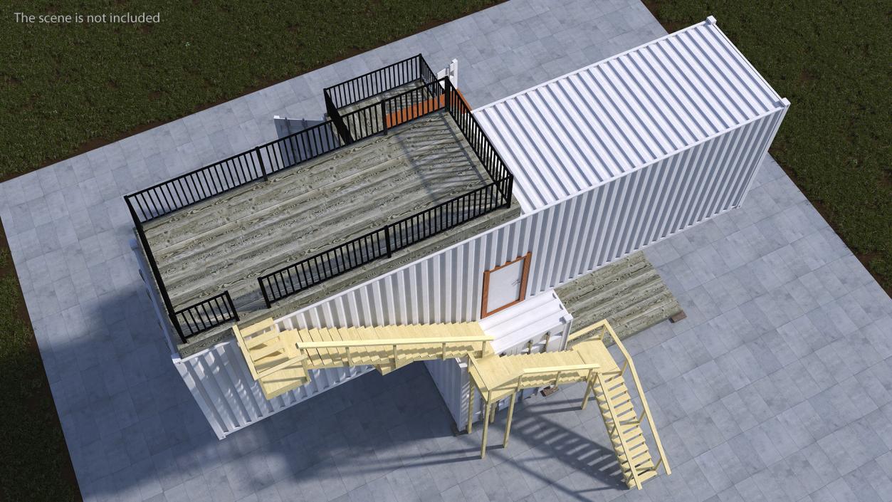 3D Shipping Container House Building model