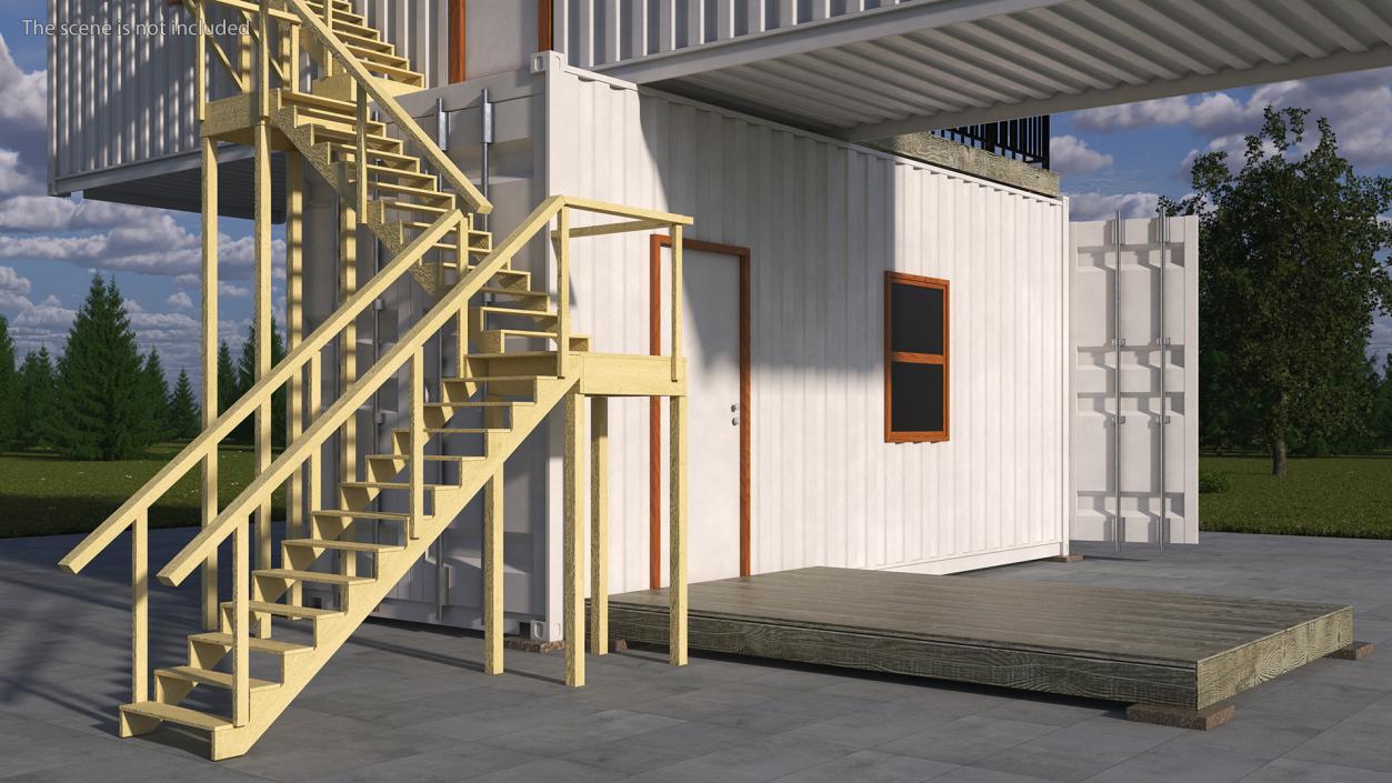 3D Shipping Container House Building model