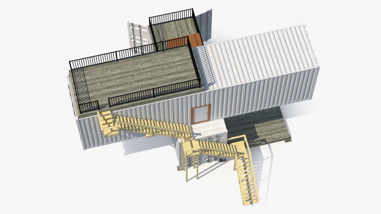 3D Shipping Container House Building model