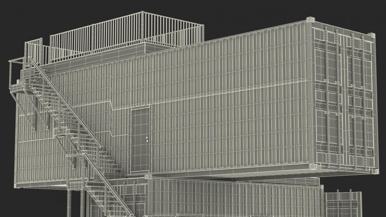 3D Shipping Container House Building model