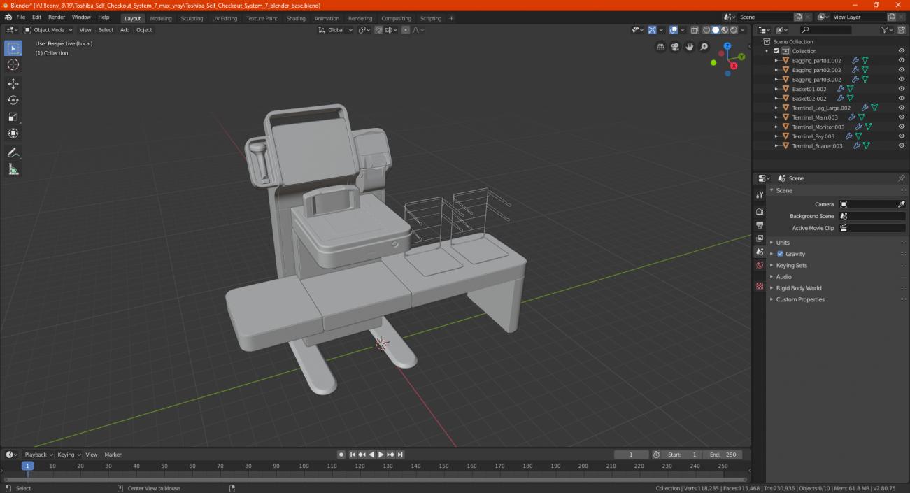 3D model Toshiba Self Checkout System 7