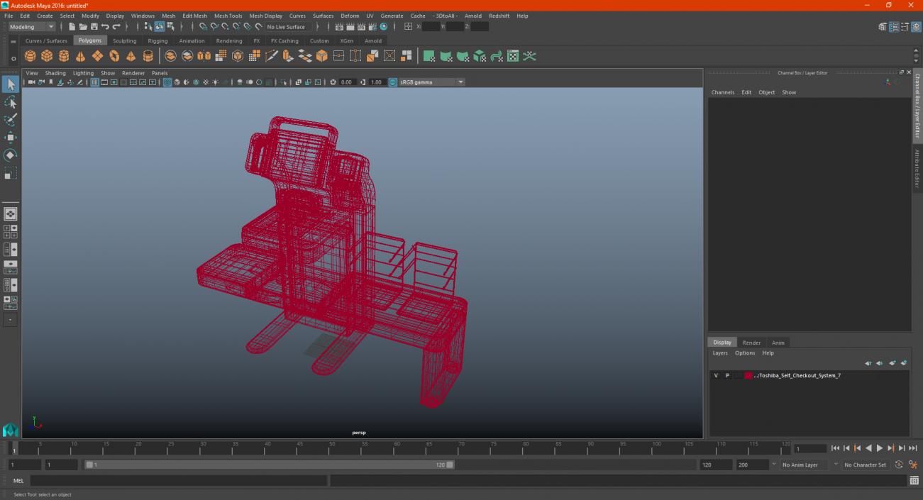 3D model Toshiba Self Checkout System 7