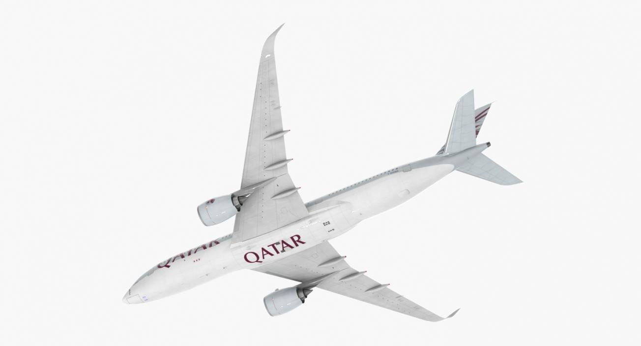 3D Airbus A350-900 Qatar