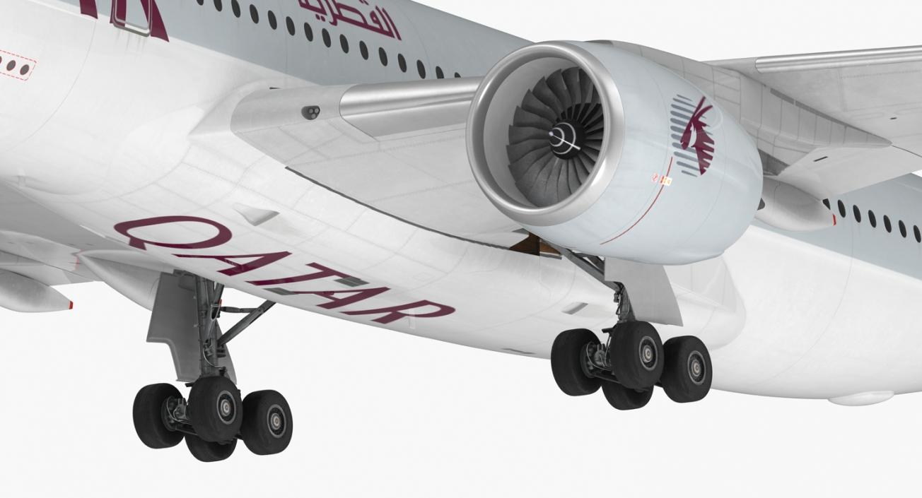 3D Airbus A350-900 Qatar