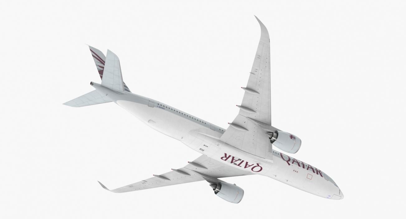 3D Airbus A350-900 Qatar