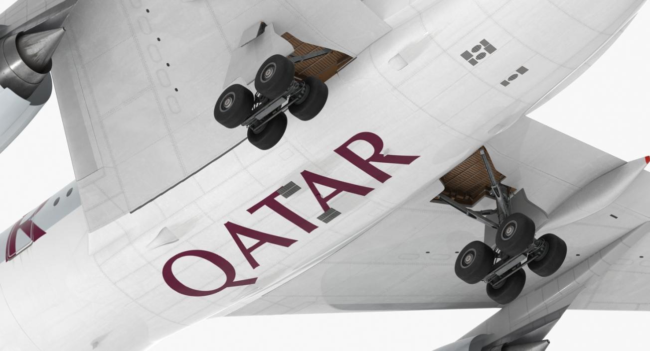 3D Airbus A350-900 Qatar